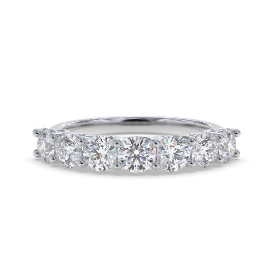 DHDOMHET20187 7 Stone Round Diamond Half Eternity Ring