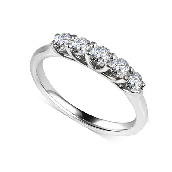 0.50ct VS/E-F Natural Diamond Eternity Ring