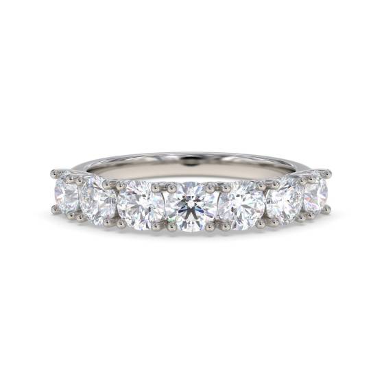 1.05ct VS/E-F Natural Diamond Eternity Ring in Platinum