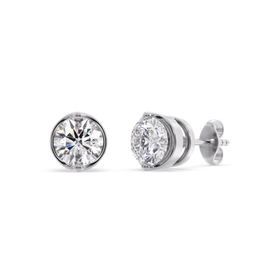 0.20ct VS/F-G Round Natural Diamond Stud Earrings