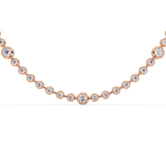 4.50ct Elegant Round Diamond Drop Necklace