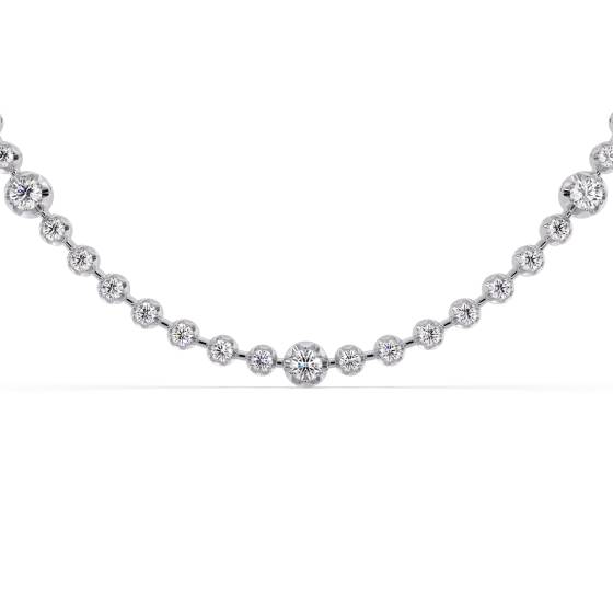 4.50ct Elegant Round Diamond Drop Necklace