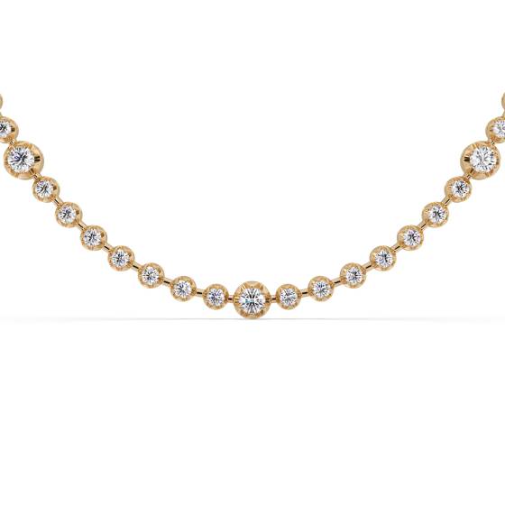 4.50ct Elegant Round Diamond Drop Necklace
