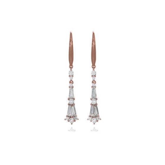 1.30ct Diamond Reflection Drop Earrings