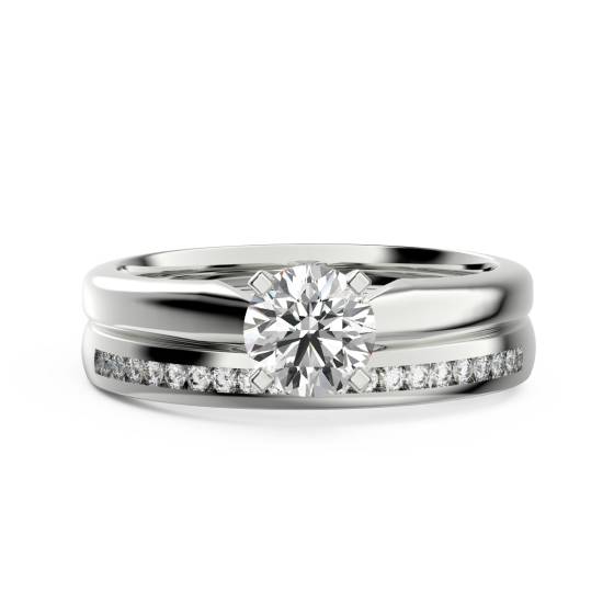 Round Diamond Solitaire Bridal Set