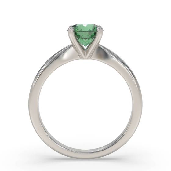 Classic Round Emerald Solitaire Ring