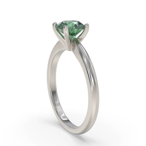Classic Round Emerald Solitaire Ring