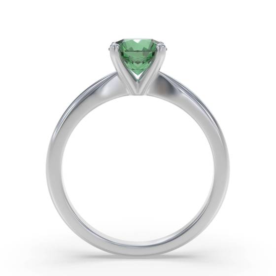 Classic Round Emerald Solitaire Ring