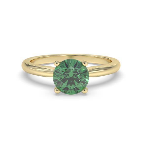 Classic Round Emerald Solitaire Ring