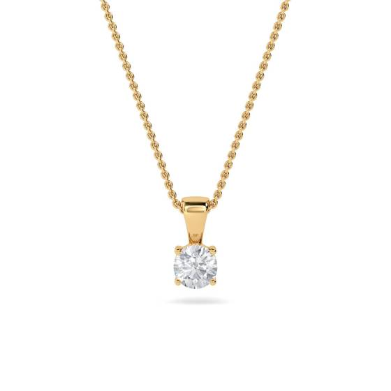 0.25ct VS/F-G Round Natural Diamond Solitaire Pendant
