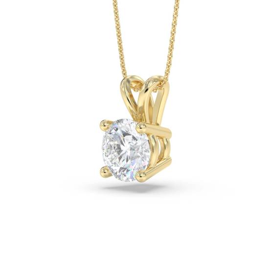 Traditional Round Diamond Pendant