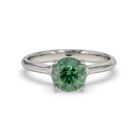 Classic Round Emerald Solitaire Ring