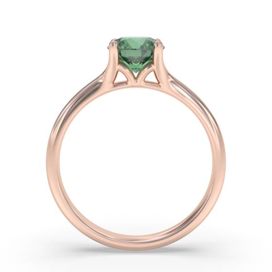 Classic Round Emerald Solitaire Ring