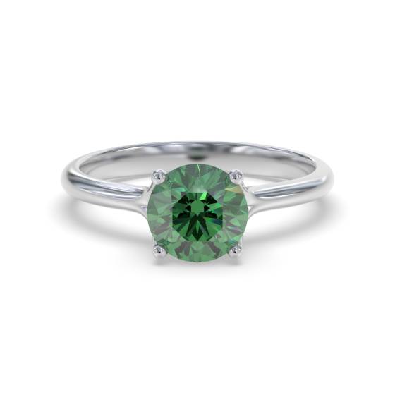 Classic Round Emerald Solitaire Ring