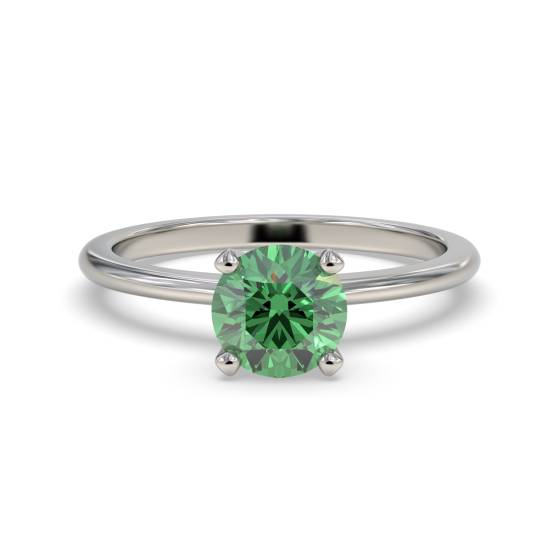 Classic Round Emerald Solitaire Ring
