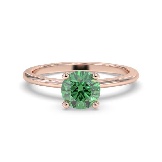 Classic Round Emerald Solitaire Ring
