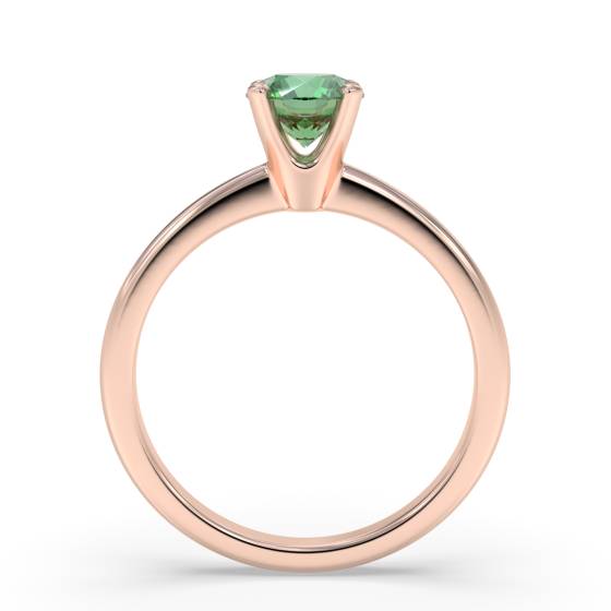Classic Round Emerald Solitaire Ring