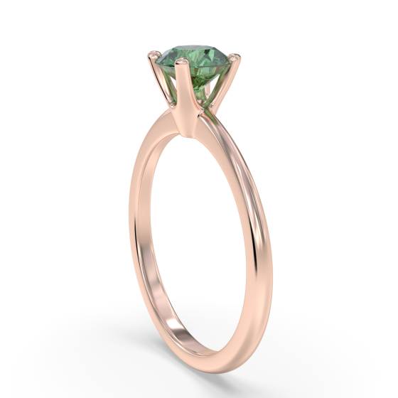 Classic Round Emerald Solitaire Ring