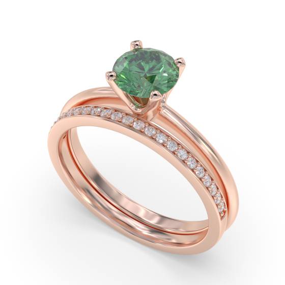 Classic Round Emerald Solitaire Ring