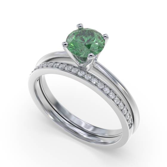 Classic Round Emerald Solitaire Ring