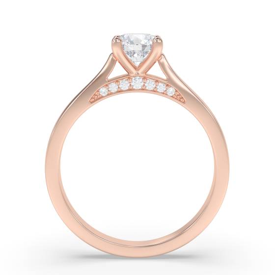 Elegant Round Diamond Engagement Ring