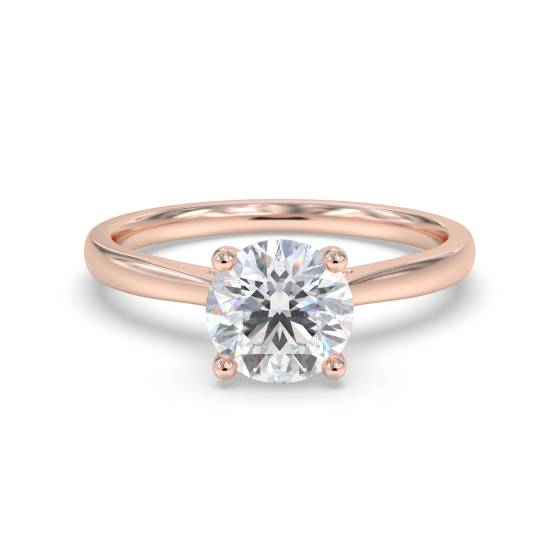 Elegant Round Diamond Engagement Ring