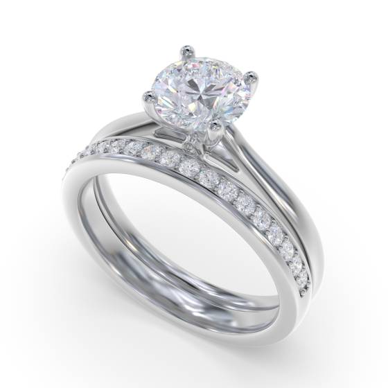 Elegant Round Diamond Engagement Ring