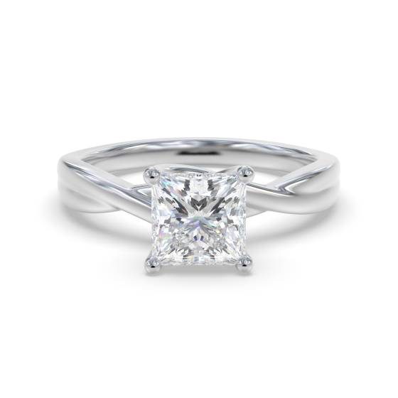 Modern Infinity Princess Diamond Engagement Ring