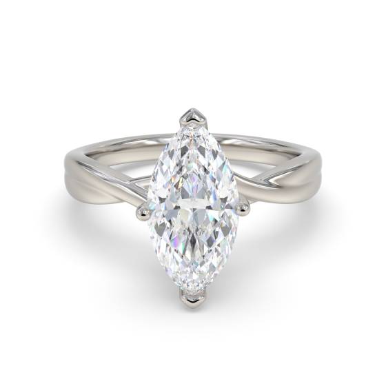 1.01ct VVS2/E Lab Grown Marquise Diamond Solitaire Ring in Platinum
