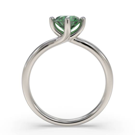 Classic Round Emerald Solitaire Ring