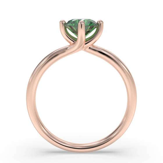 Classic Round Emerald Solitaire Ring
