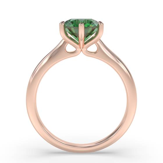 Classic Round Emerald Solitaire Ring