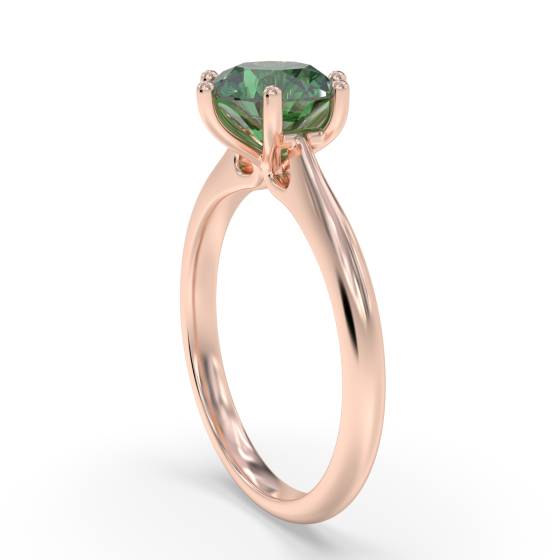 Classic Round Emerald Solitaire Ring
