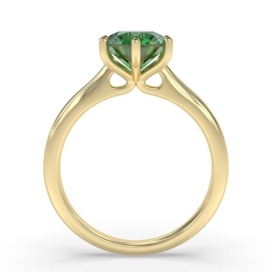 Classic Round Emerald Solitaire Ring