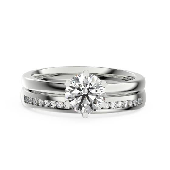 Round Diamond Solitaire Bridal Set