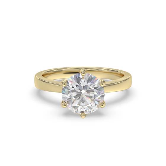 Modern Round Diamond Engagement Ring