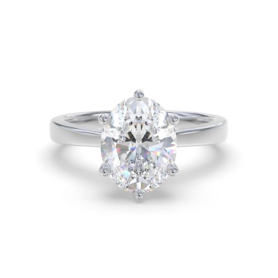 Modern Oval Diamond Engagement Ring