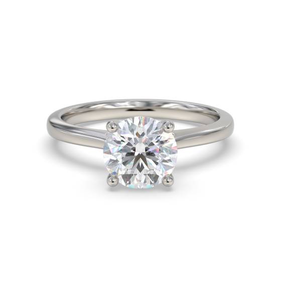 0.70ct SI1/H Round Natural Diamond Solitaire Ring
