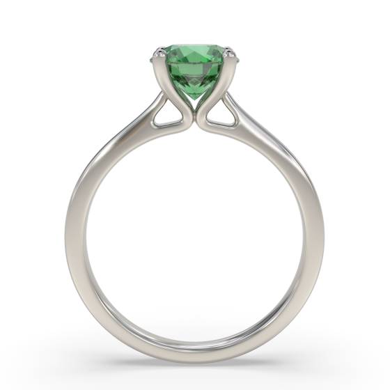 Classic Round Emerald Solitaire Ring