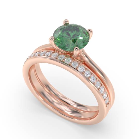 Classic Round Emerald Solitaire Ring