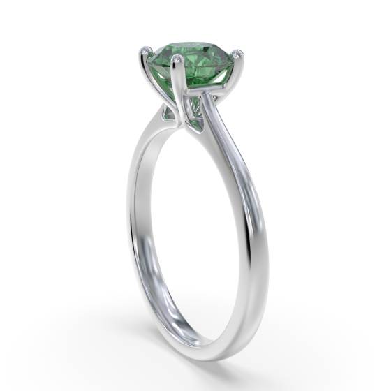 Classic Round Emerald Solitaire Ring