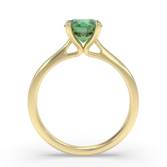 Classic Round Emerald Solitaire Ring
