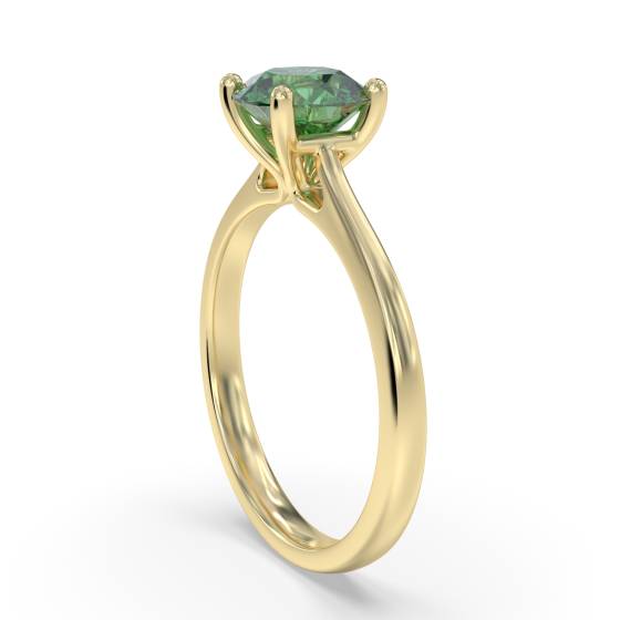 Classic Round Emerald Solitaire Ring