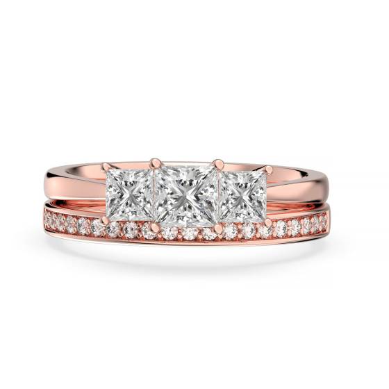 Princess Diamond Trilogy Bridal Set