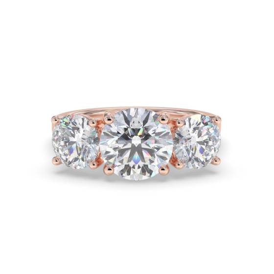 DHDOMR3145 Crossover Round Diamond Trilogy Ring