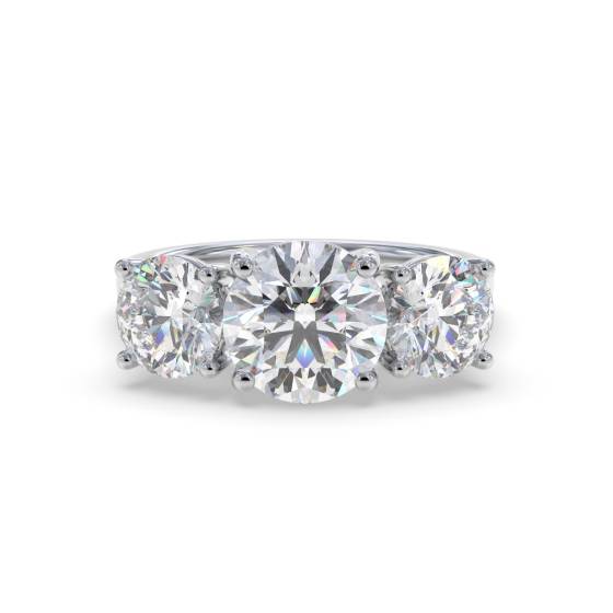 DHDOMR3145 Crossover Round Diamond Trilogy Ring
