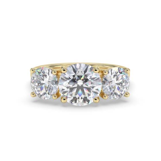 DHDOMR3145 Crossover Round Diamond Trilogy Ring