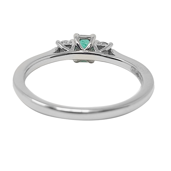 Emerald and Diamond Trilogy Ring