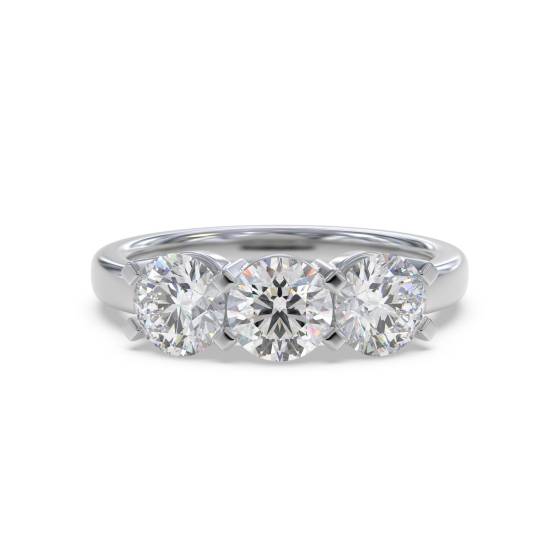 Traditional Round Diamond Trilogy Ring