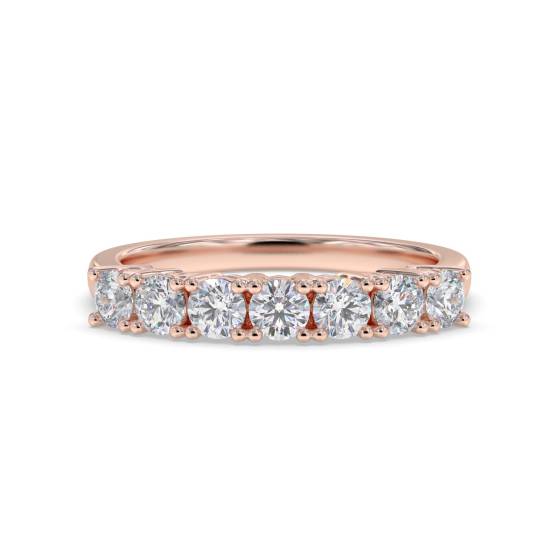 DHDOMR71020 7 Stone Round Diamond Half Eternity Ring